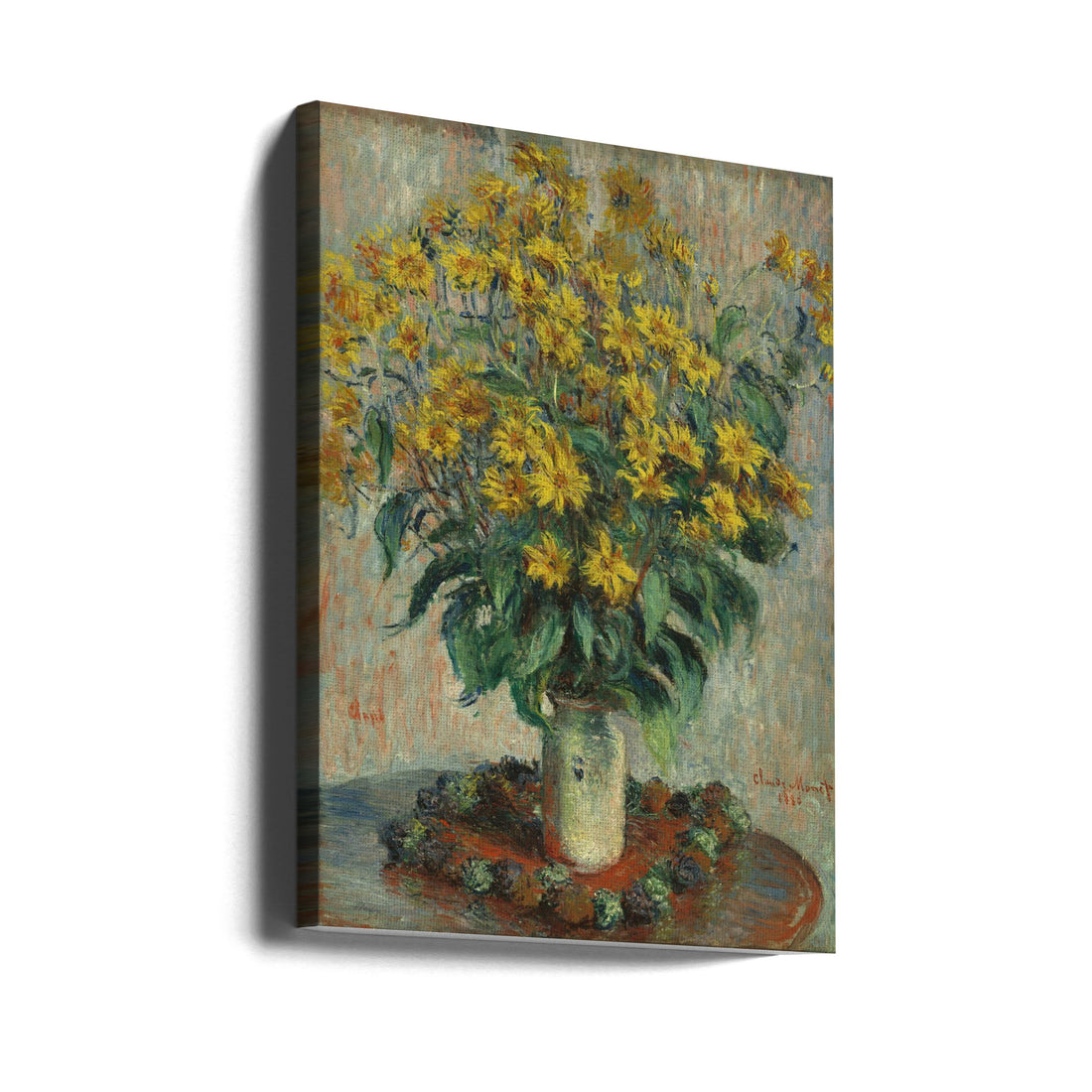 Jerusalem Artichoke Flowers by Cloud Monet | Monet Floral Painting, Large Canvas Wall Art Print | Artsy Earth