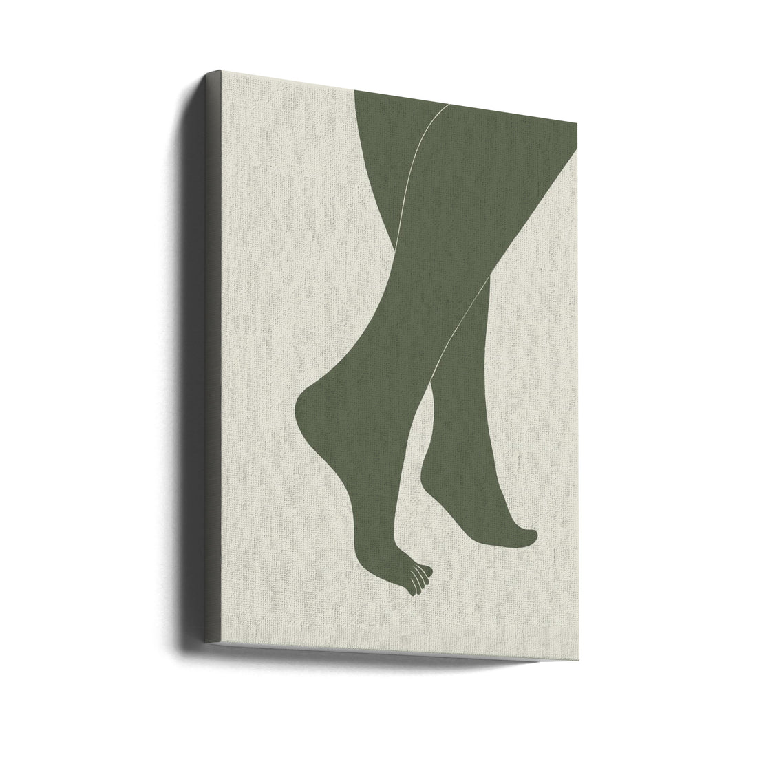 Tip Toe Green by Pictufy Studio Ii | Female Figure Illustration, Large Canvas Wall Art Print | Artsy Earth