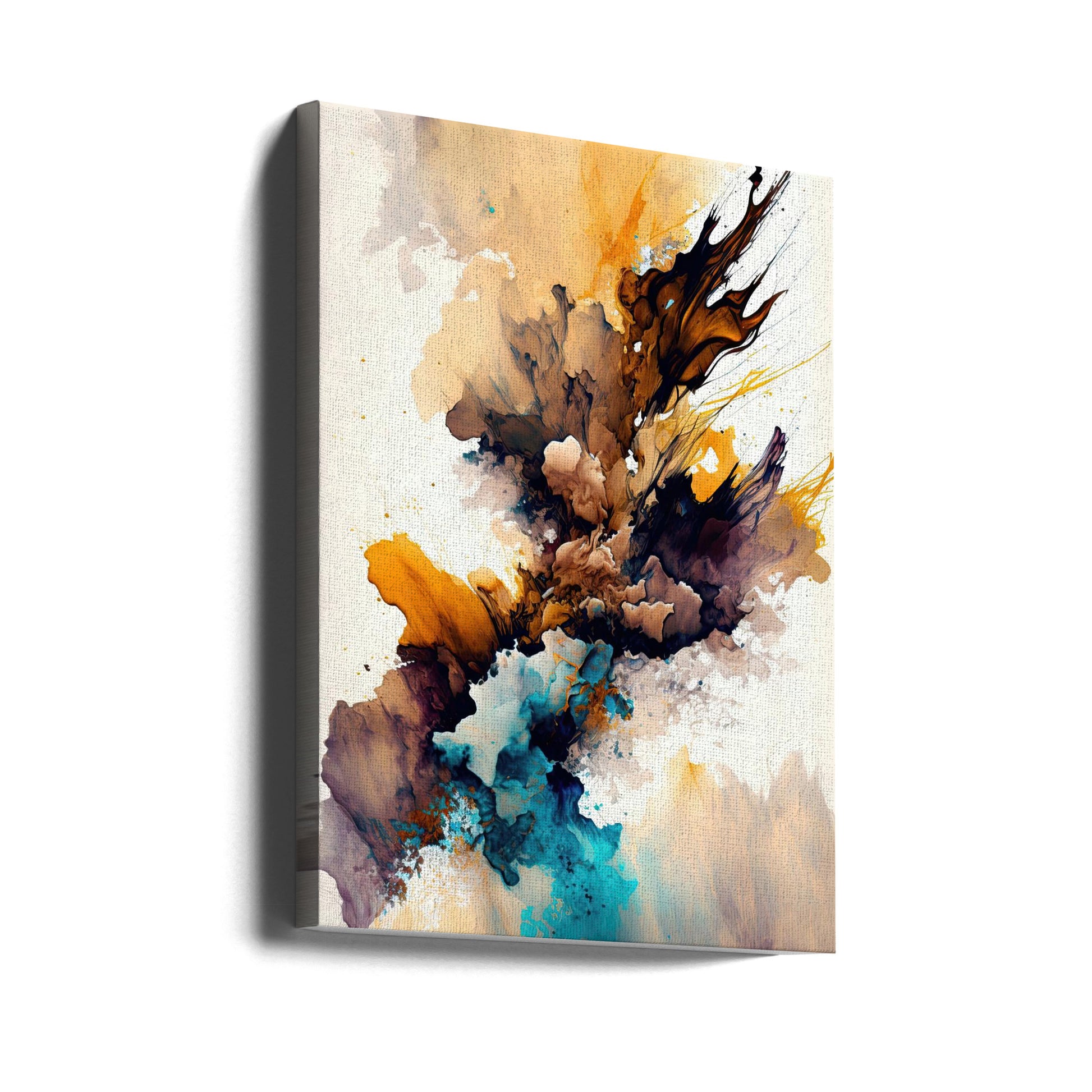 Autumn Hues by Mauro | Abstract Watercolor Painting, Large Canvas Wall Art Print | Artsy Earth