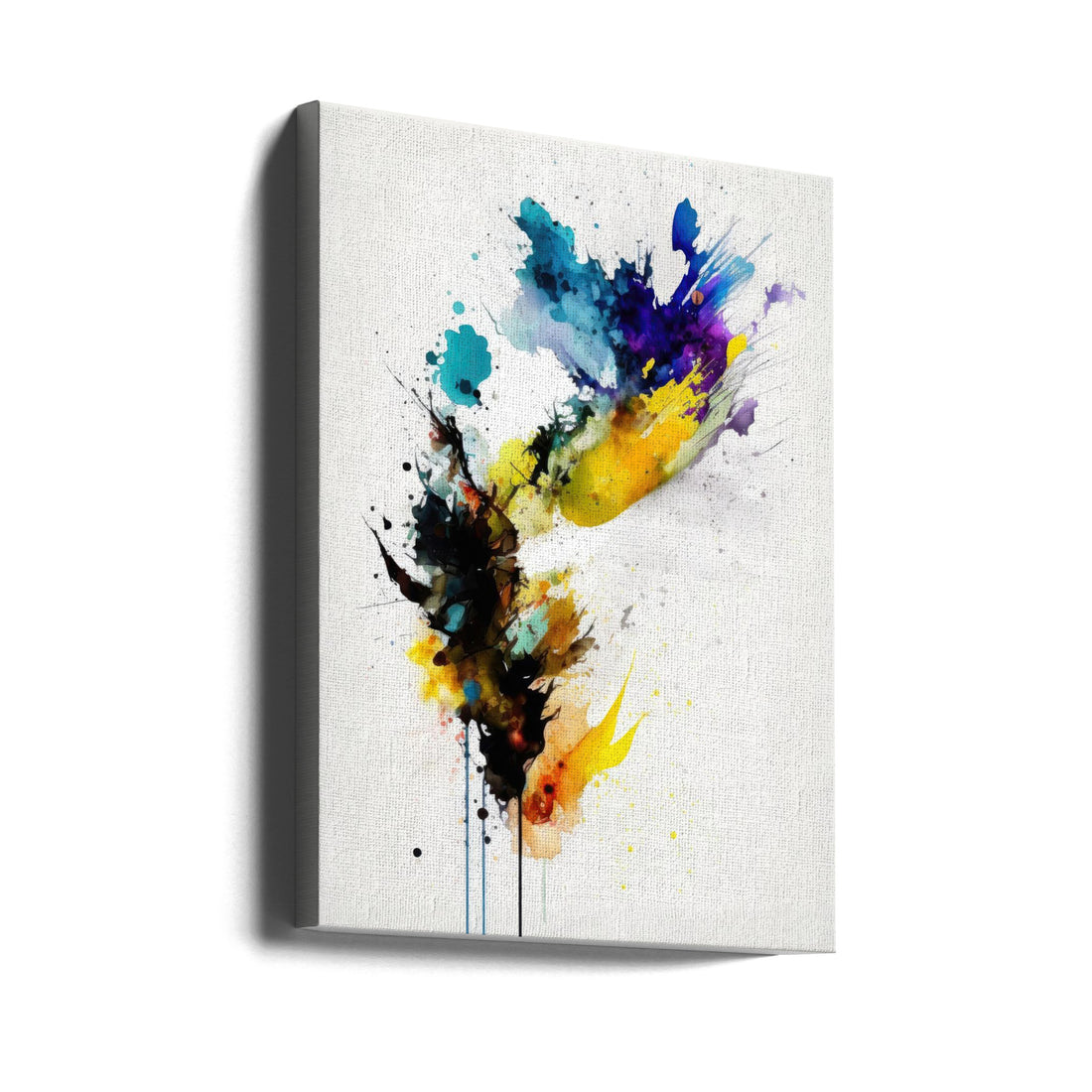 Amorphous Encounter by Mauro | Abstract Watercolor Splash, Large Canvas Wall Art Print | Artsy Earth