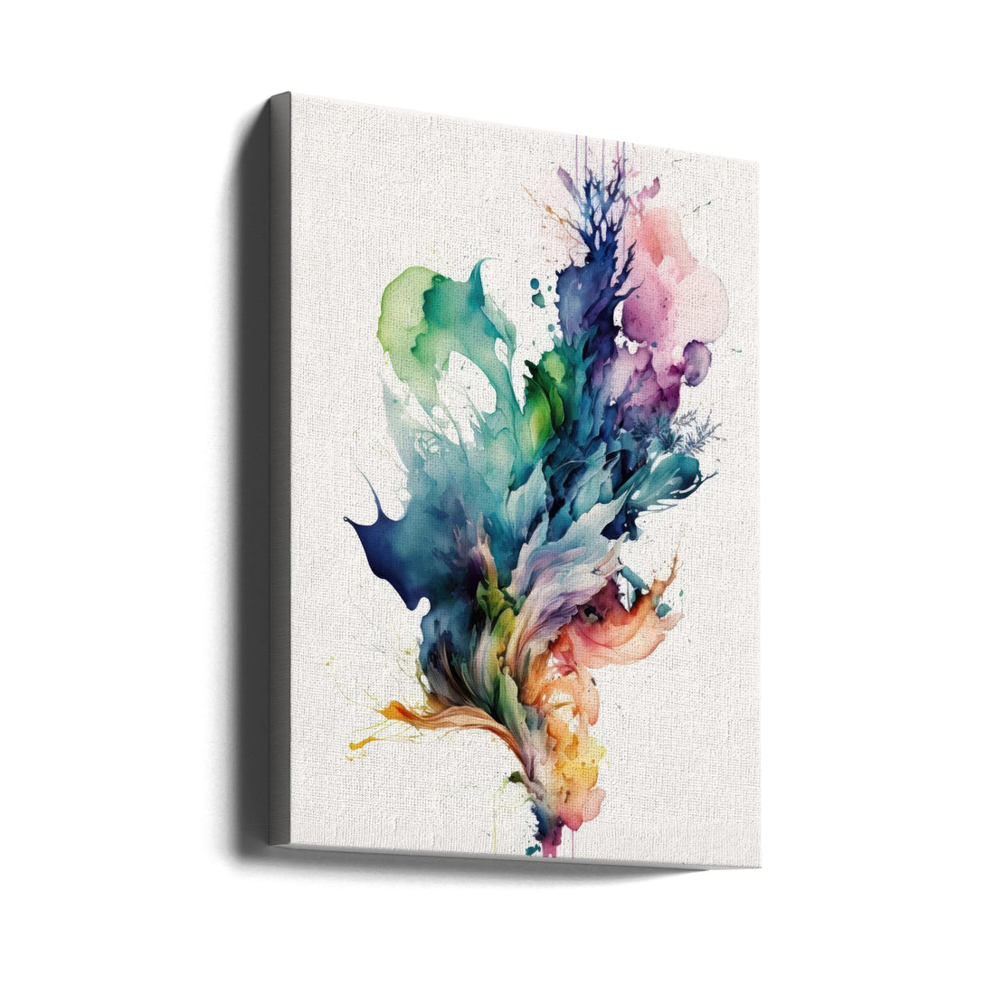 Leafy Whirlwind by Mauro | Abstract Watercolor Splash, Large Canvas Wall Art Print | Artsy Earth