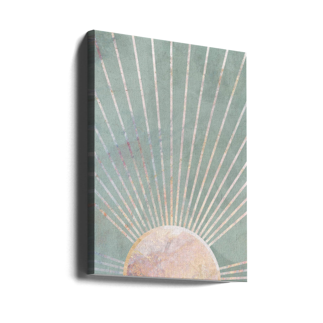 Sage Green Boho Sun by Sarah Manovski | Abstract Bohemian Sunshine, Large Canvas Wall Art Print | Artsy Earth