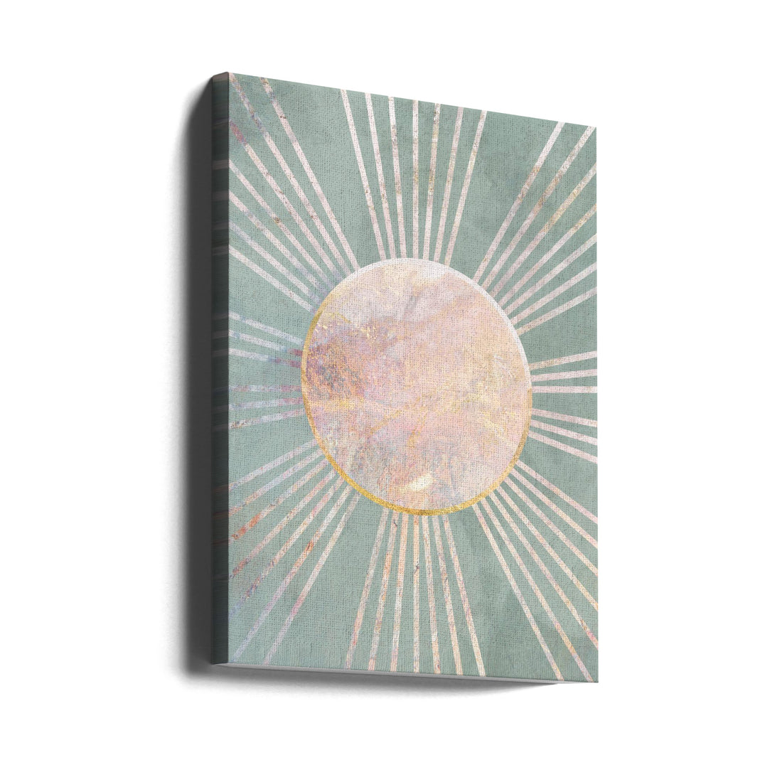 Sage Green Boho Sun Rays by Sarah Manovski | Abstract Bohemian Sunshine, Large Canvas Wall Art Print | Artsy Earth