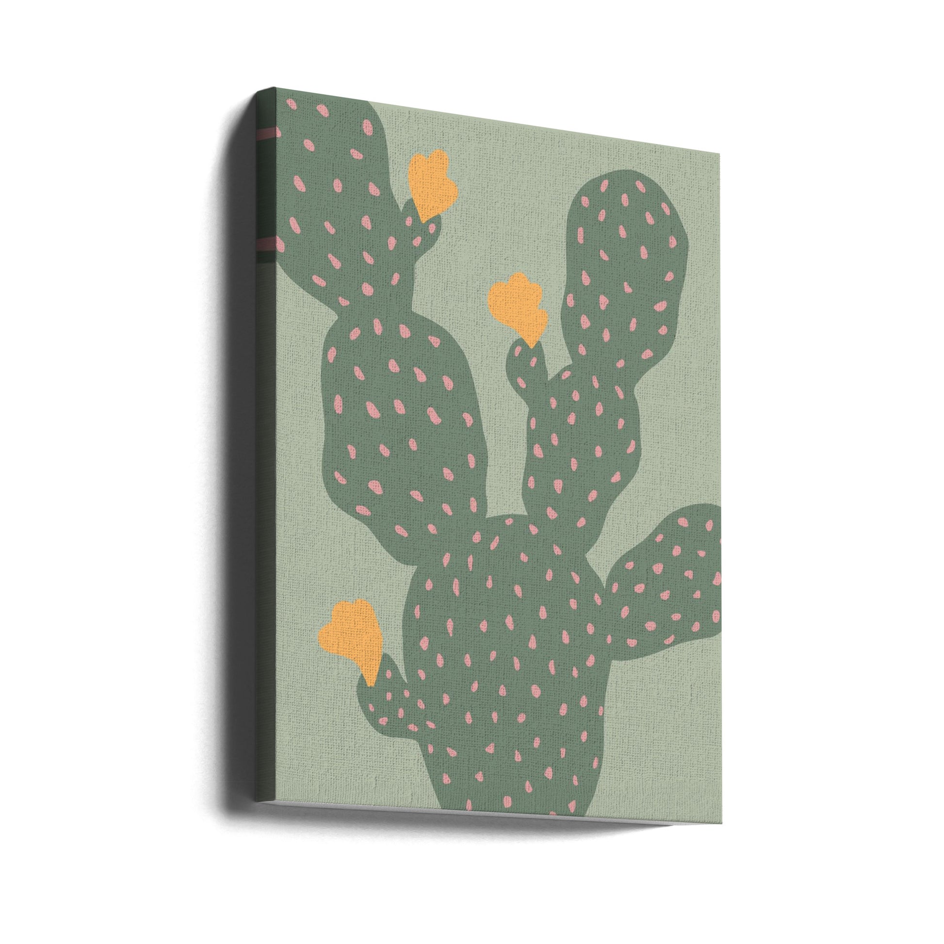 Cactus Green by Pictufy Studio | Minimal Botanical Illustration, Large Canvas Wall Art Print | Artsy Earth