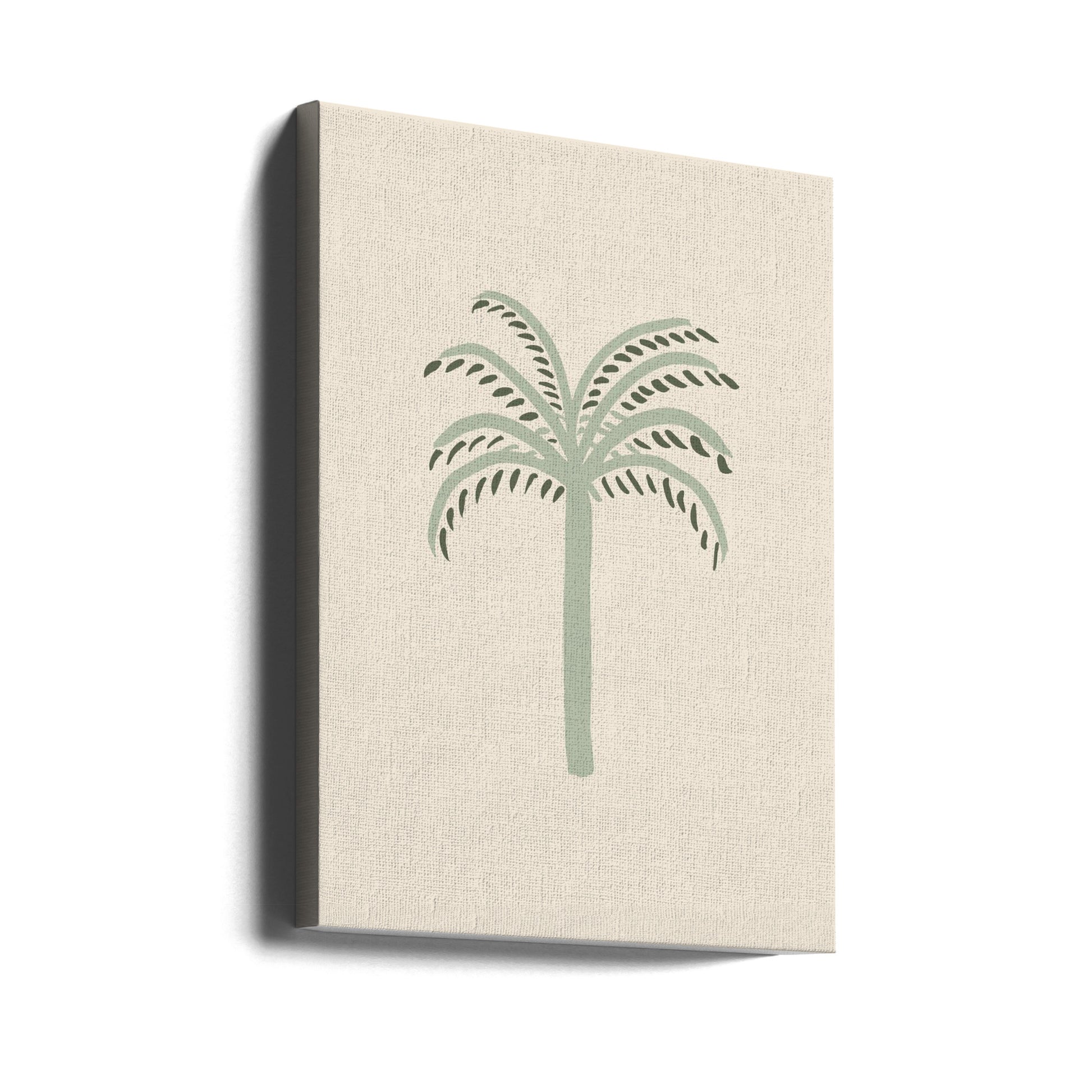 Palm Beige and Green by Pictufy Studio | Tropical Palm Botanical, Large Canvas Wall Art Print | Artsy Earth