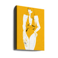 Girl in Bathing Suit Yellow by Francesco Gulina | Fashion Swimwear Portrait, Large Canvas Wall Art Print | Artsy Earth