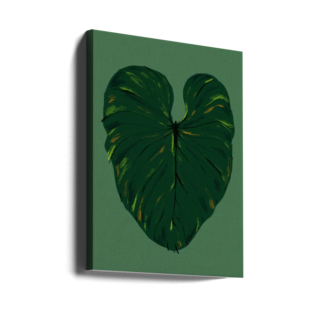 Philodendron Gloriosum Green by Francesco Gulina | Botanical Plant Drawing, Large Canvas Wall Art Print | Artsy Earth