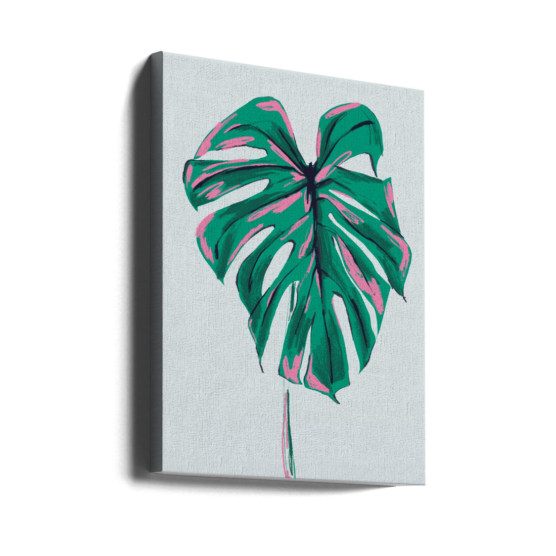 Monstera Deliciosa Light by Francesco Gulina | Botanical Illustration Digital, Large Canvas Wall Art Print | Artsy Earth