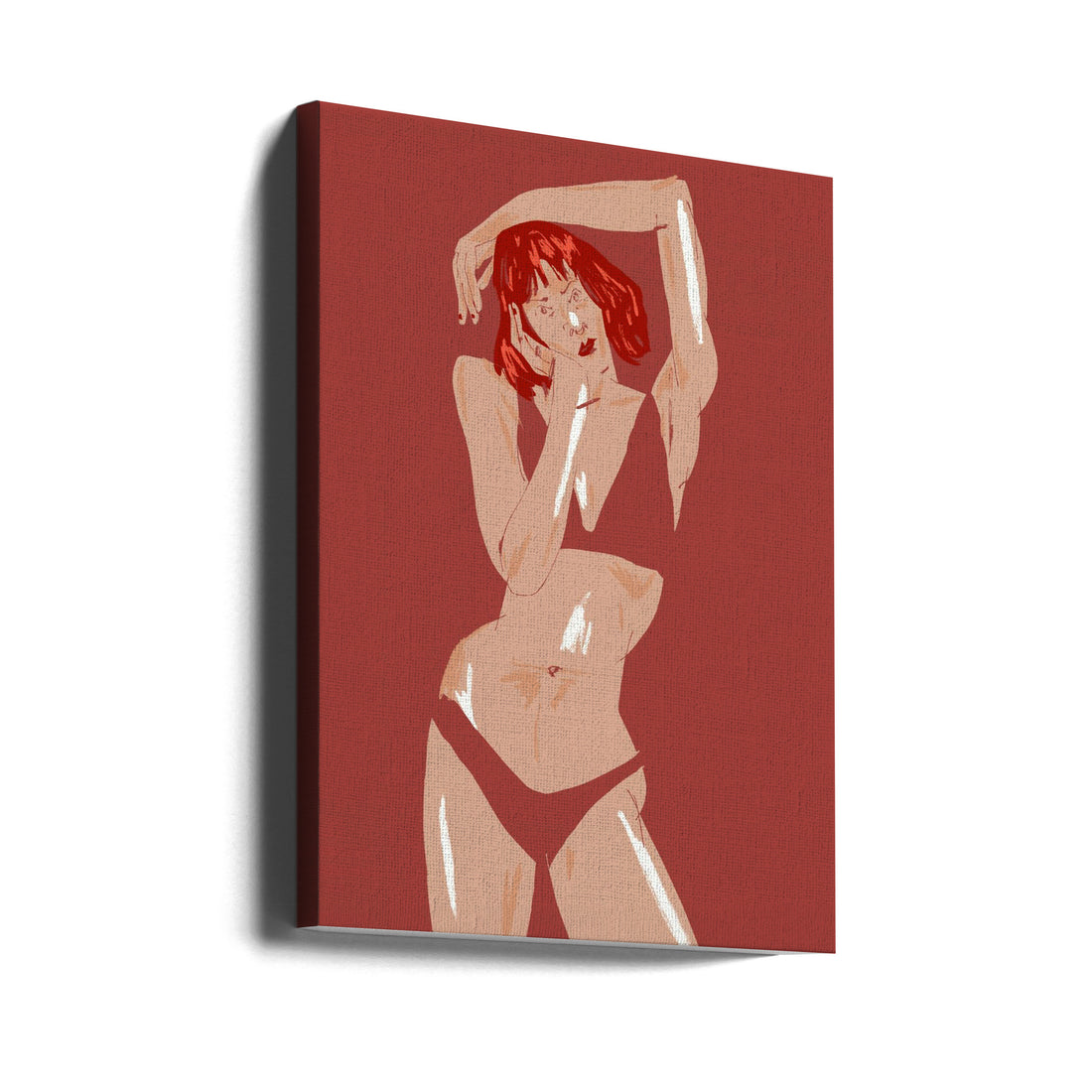 Young Girl In Underwear by Francesco Gulina | Female Figure Drawing, Large Canvas Wall Art Print | Artsy Earth