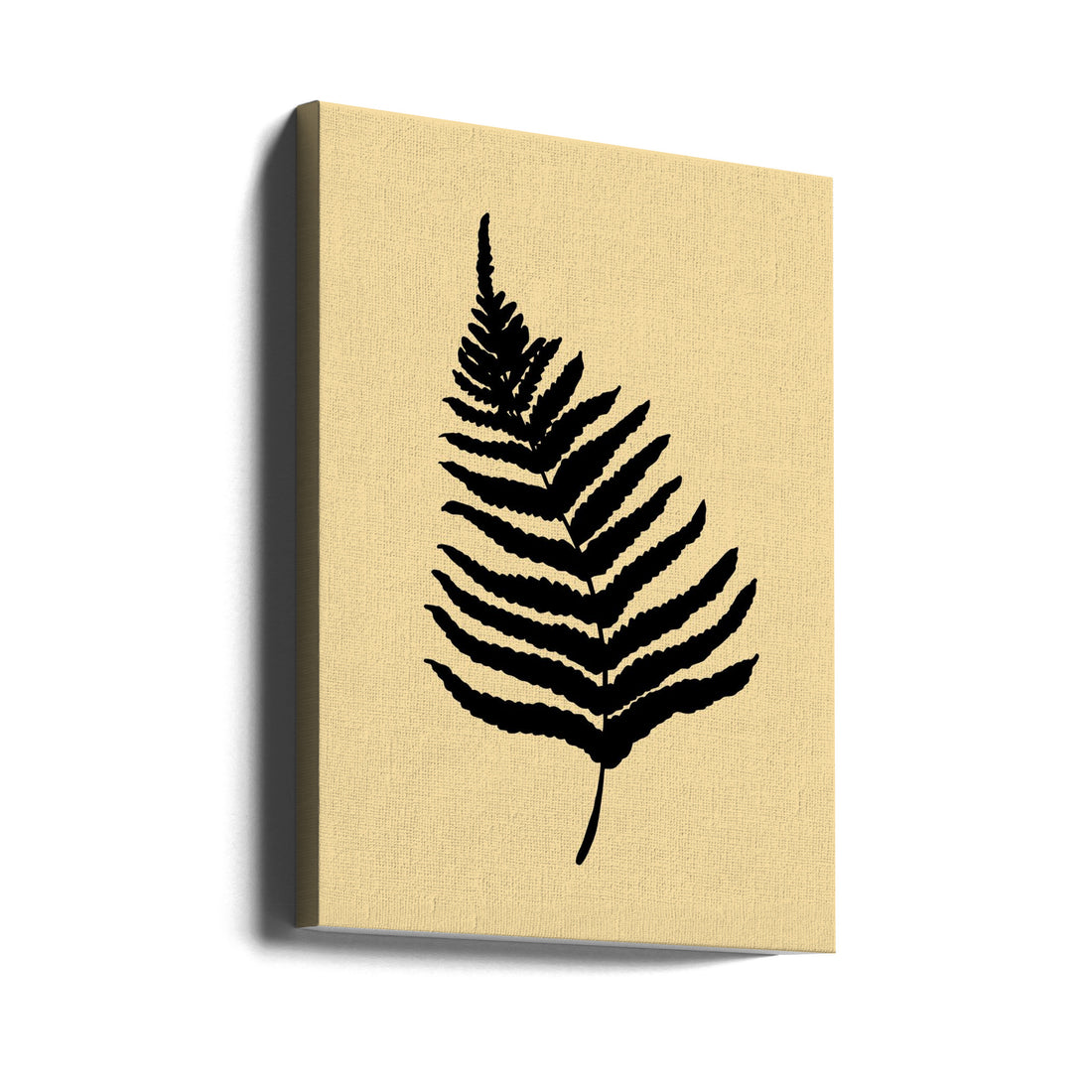 Fern Yellow Art by Pictufy Studio | Botanical Leaf Illustration, Large Canvas Wall Art Print | Artsy Earth