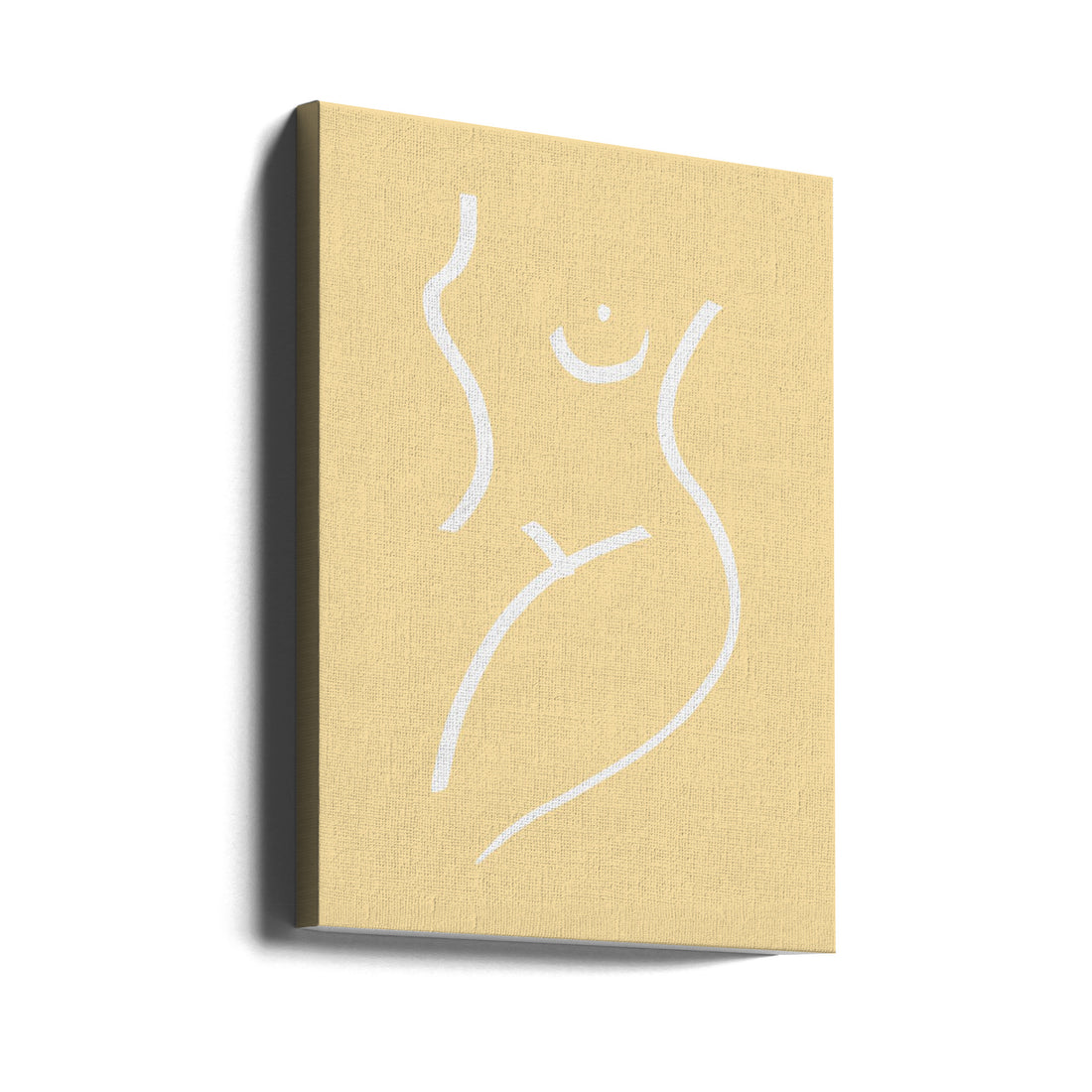 Nude Yellow by Pictufy Studio | Minimalist Line Drawing, Large Canvas Wall Art Print | Artsy Earth