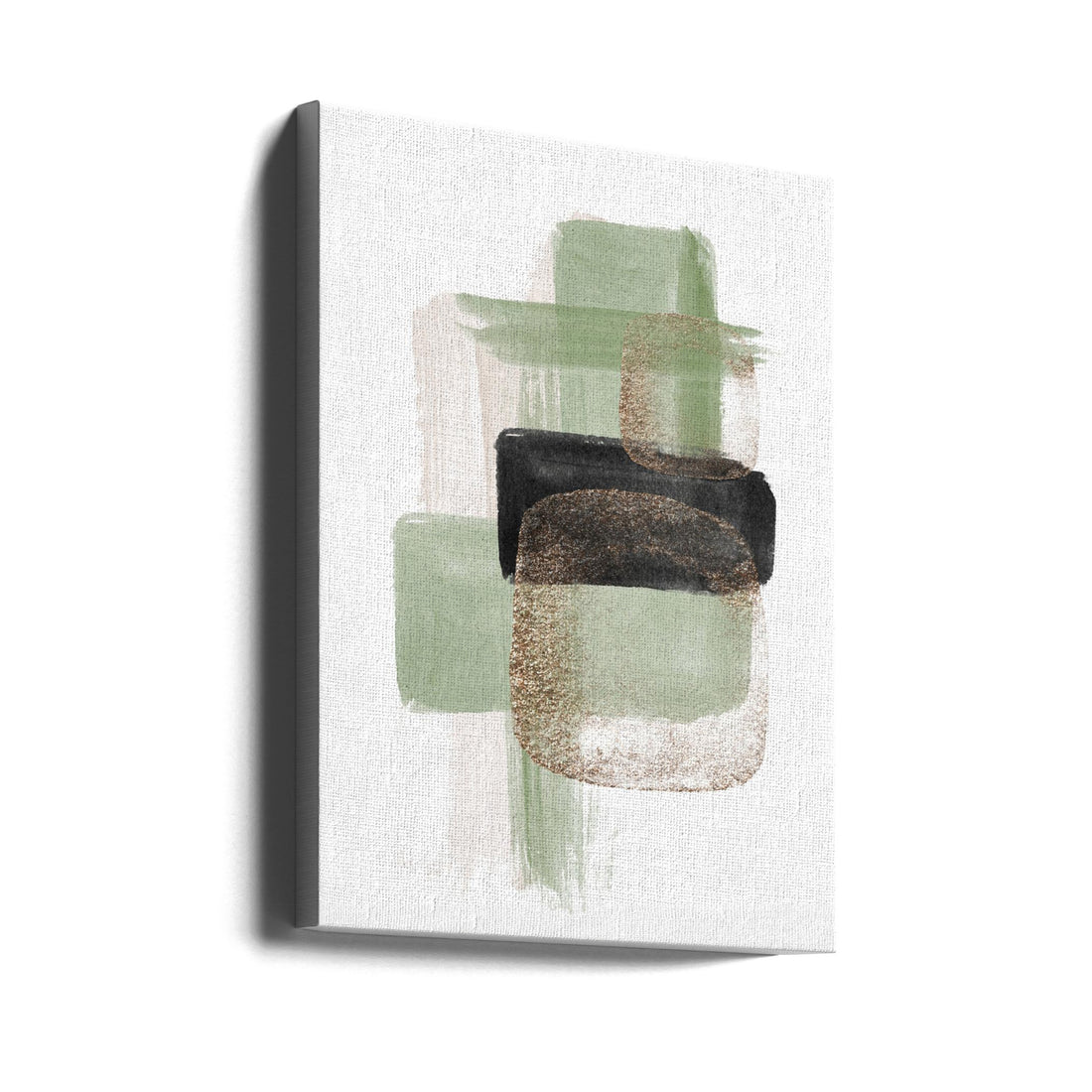 Simple Green Art by Sally Ann Moss | Abstract Geometric Design, Large Canvas Wall Art Print | Artsy Earth