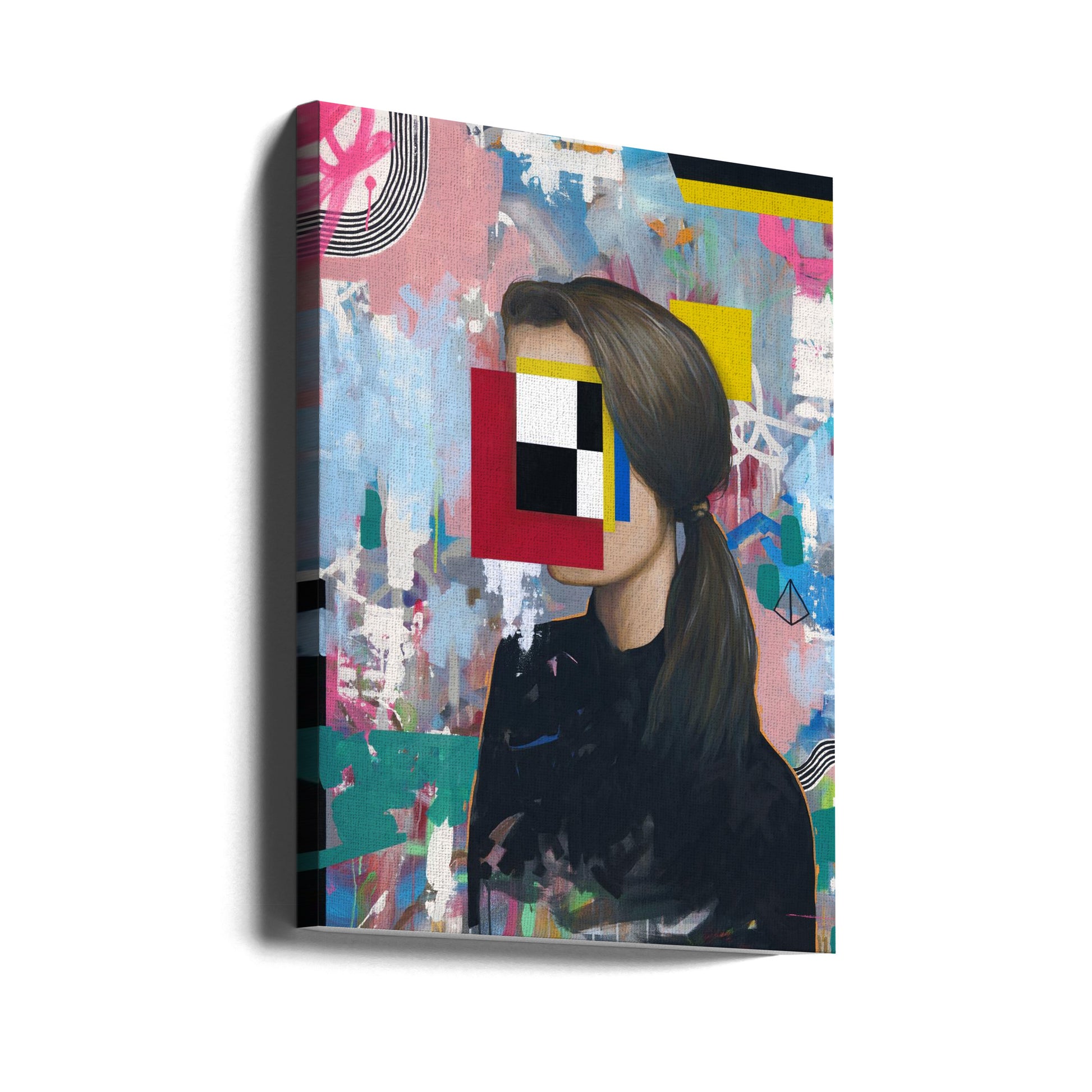 Surreal Girl Art by Famous When Dead | Surreal Geometric Paint, Large Canvas Wall Art Print | Artsy Earth