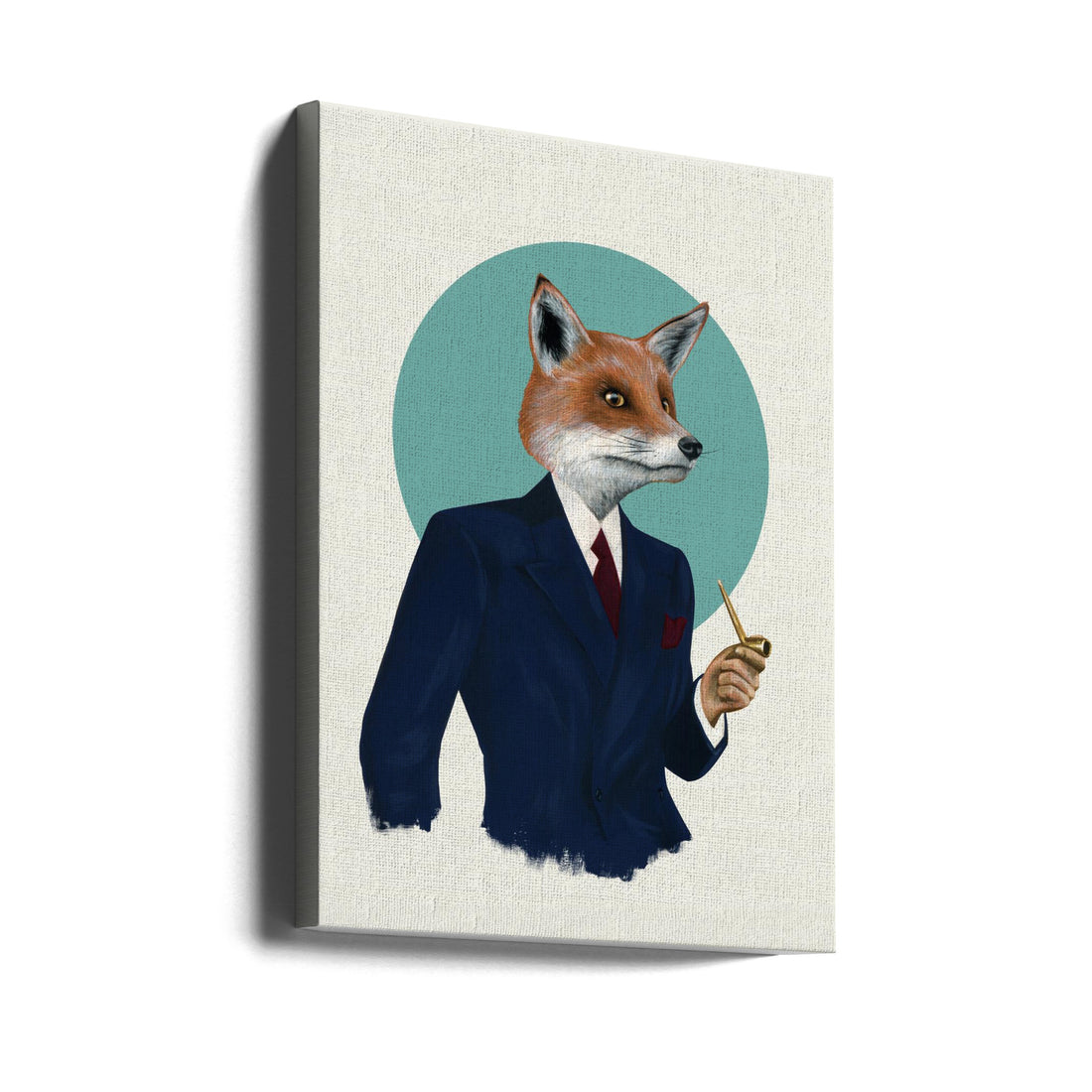 Mr Fox by Famous When Dead | Dapper Fox Portrait, Large Canvas Wall Art Print | Artsy Earth