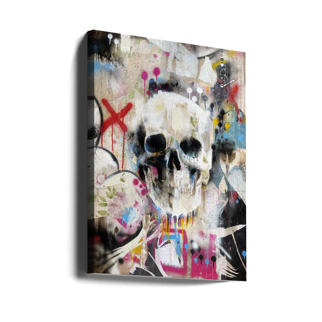 Skull by Famous When Dead | Graffiti Skull Painting, Large Canvas Wall Art Print | Artsy Earth