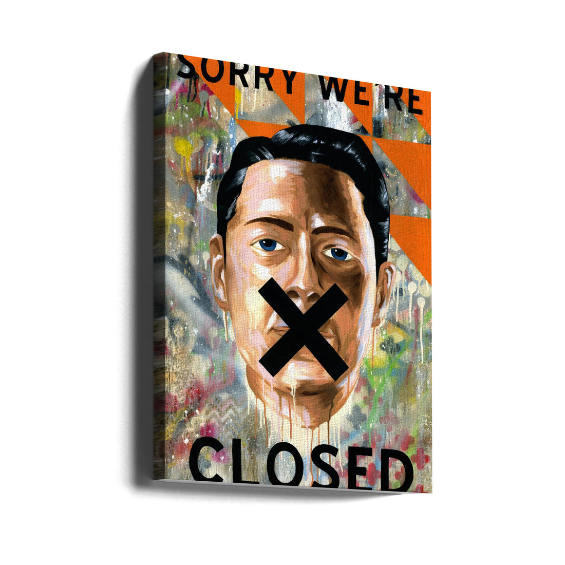 Sorry We're Closed by Famous When Dead | Painted Portrait Decay, Large Canvas Wall Art Print | Artsy Earth