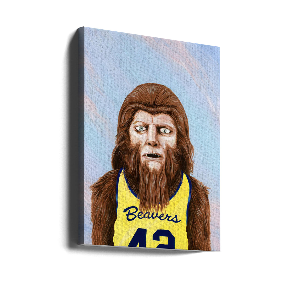 Teen Wolf by Famous When Dead | Retro Monster Sports, Large Canvas Wall Art Print | Artsy Earth