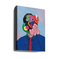 Trying Hard To Look Busy by Famous When Dead | Surreal Pop Art Portrait, Large Canvas Wall Art Print | Artsy Earth