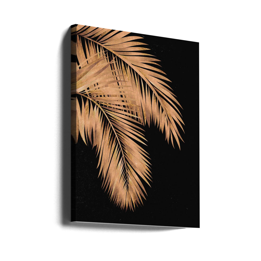 Golden Palms Black by Sarah Manovski | Tropical Palm Poster, Large Canvas Wall Art Print | Artsy Earth