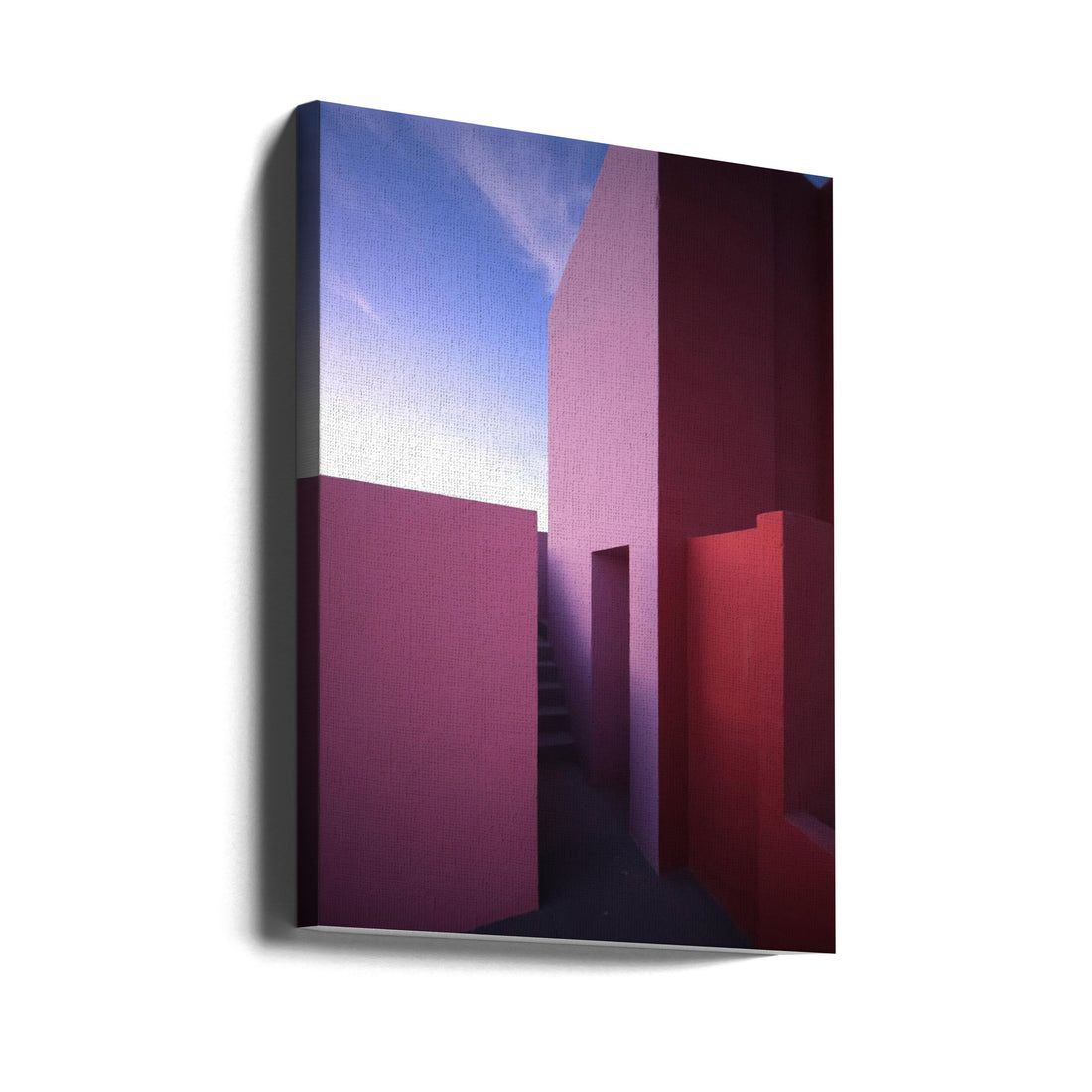 Sunset by Fran Ortega | Colorful Architecture Buildings, Large Canvas Wall Art Print | Artsy Earth