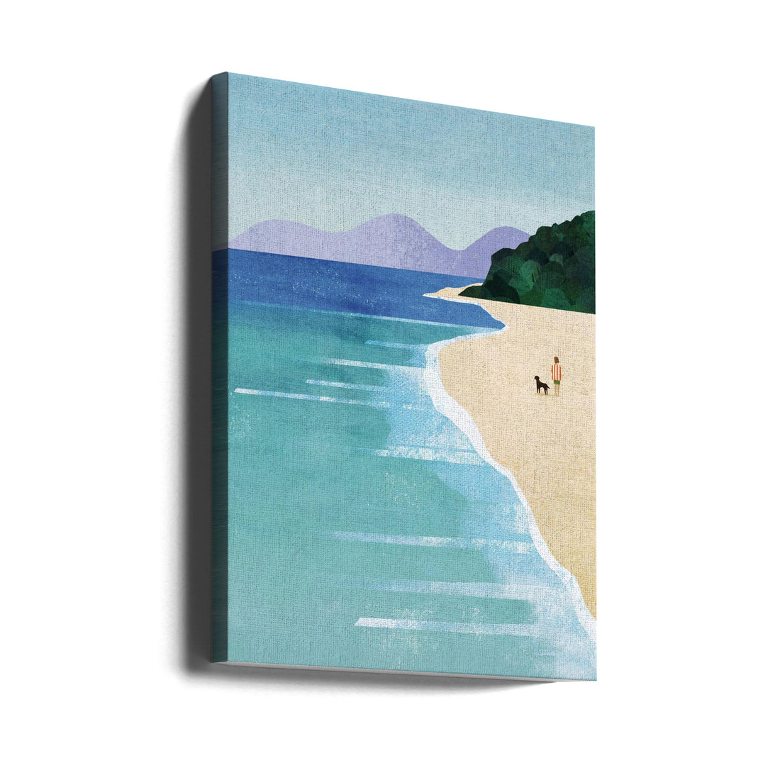 Beach Girl by Longwayhome | Coastal Summer Landscape, Large Canvas Wall Art Print | Artsy Earth