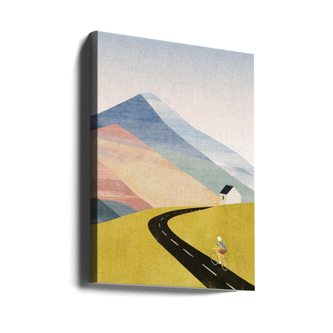 Cycling Home by Longwayhome | Mountain Bike Road, Large Canvas Wall Art Print | Artsy Earth