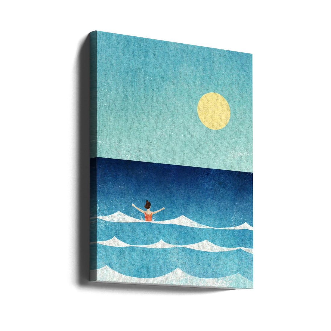 Sea Swim by Longwayhome | Ocean Waves Blue, Large Canvas Wall Art Print | Artsy Earth