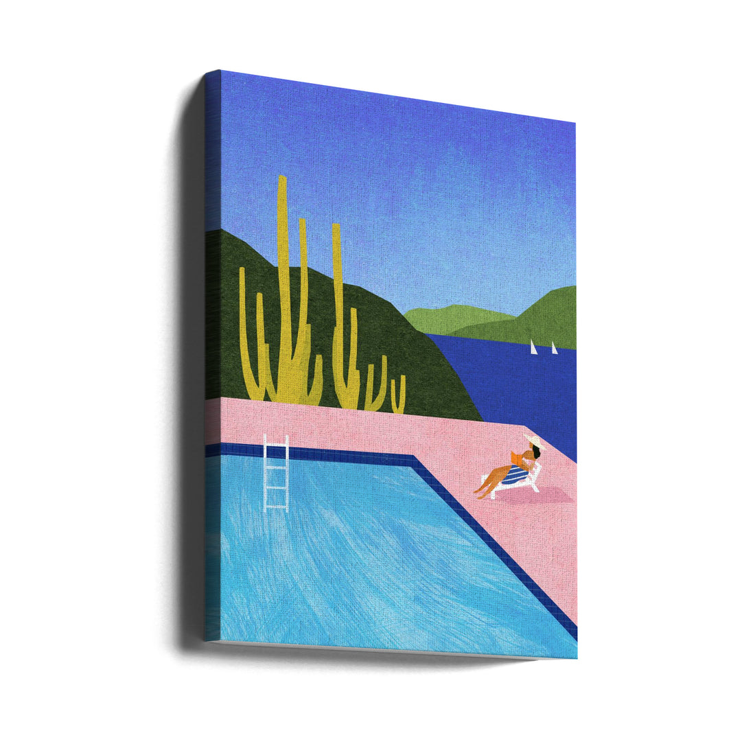 Swimming Pool by Longwayhome | Leisure Pool Vacation, Large Canvas Wall Art Print | Artsy Earth