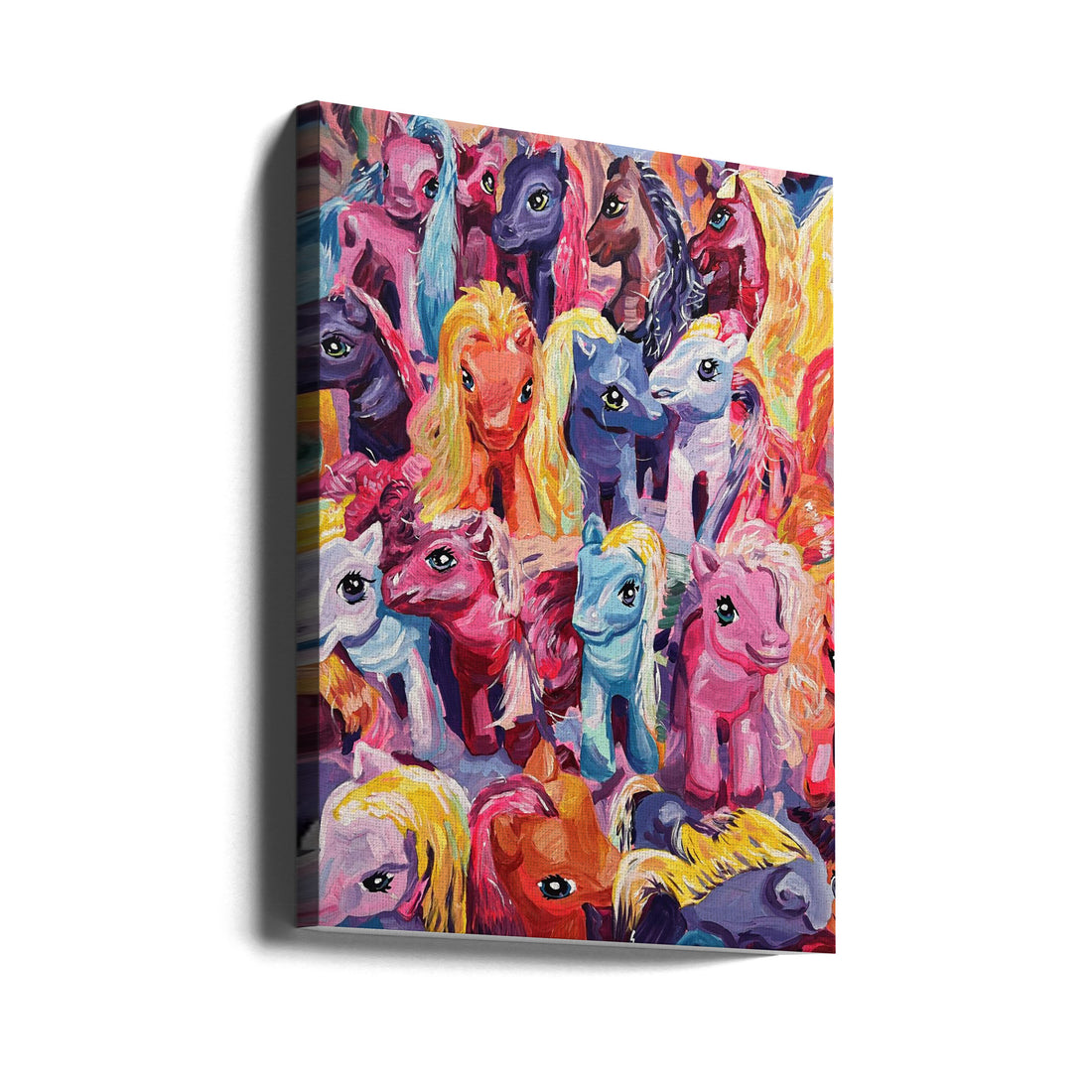 Ponies by Key And Sea Creative | Colorful Toy Animals, Large Canvas Wall Art Print | Artsy Earth