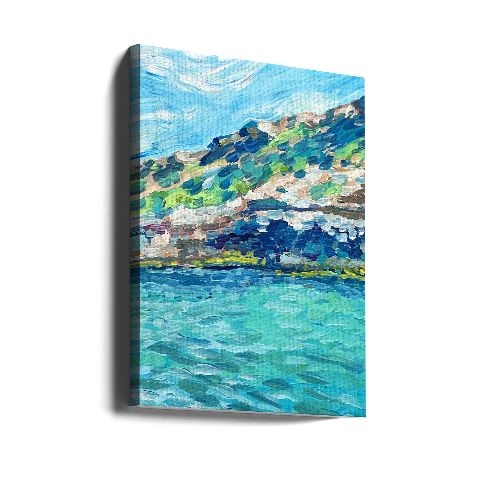 Palma Coastal Art by Key And Sea Creative | Mediterranean Seascape Painting, Large Canvas Wall Art Print | Artsy Earth