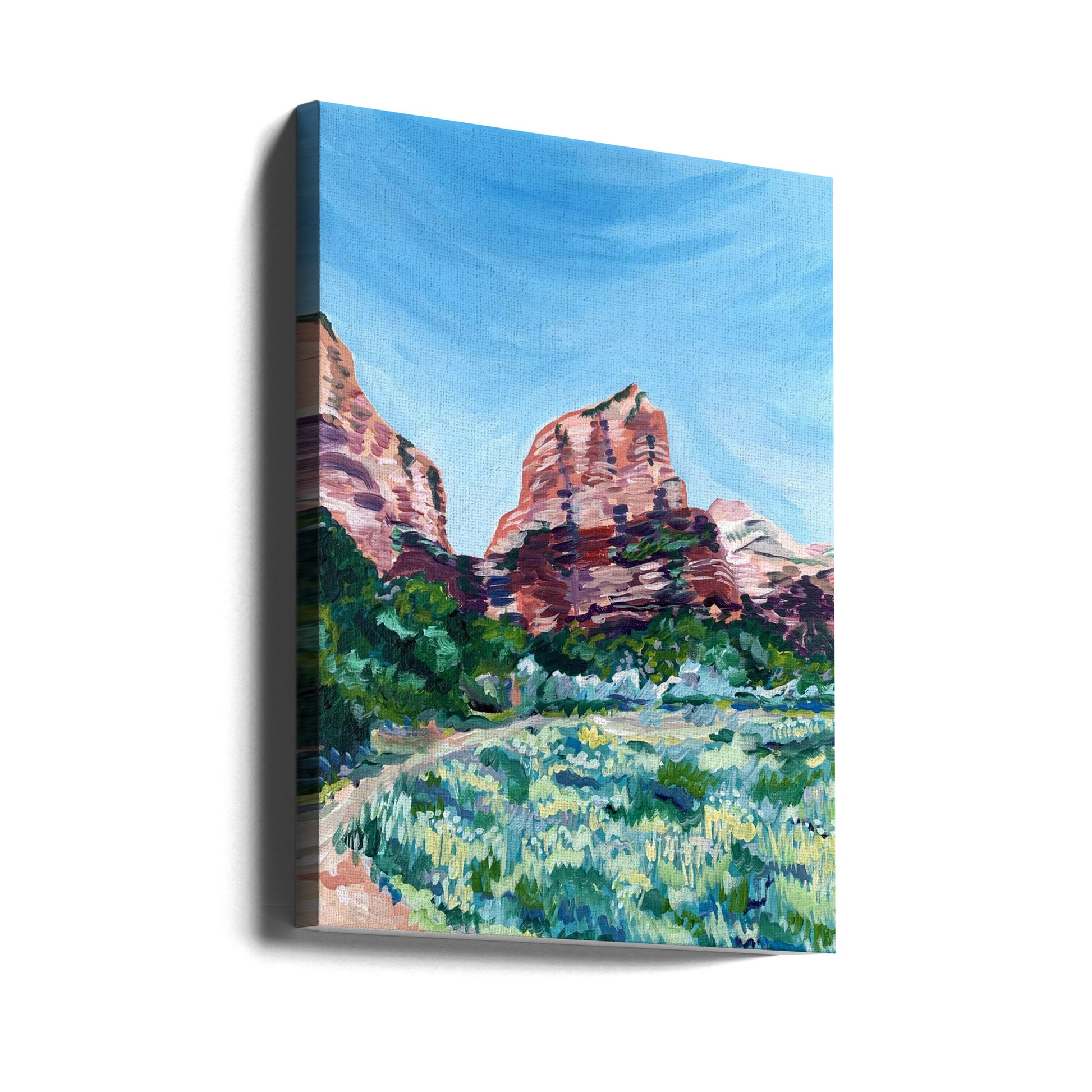 Angels Landing by Key And Sea Creative | Colorful Landscape Painting, Large Canvas Wall Art Print | Artsy Earth