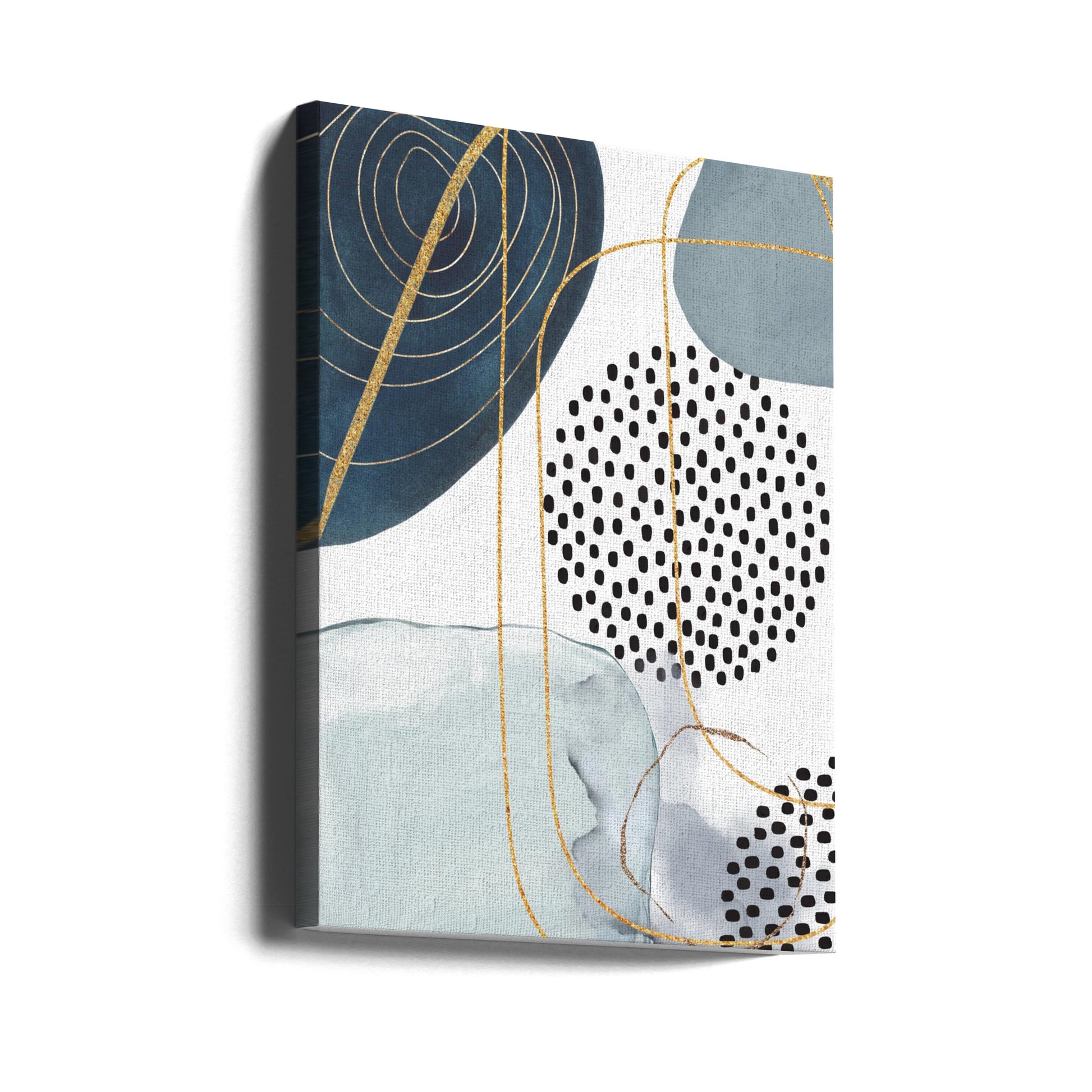 Shapley Blue-4 by Sally Ann Moss | Abstract Painted Dots, Large Canvas Wall Art Print | Artsy Earth