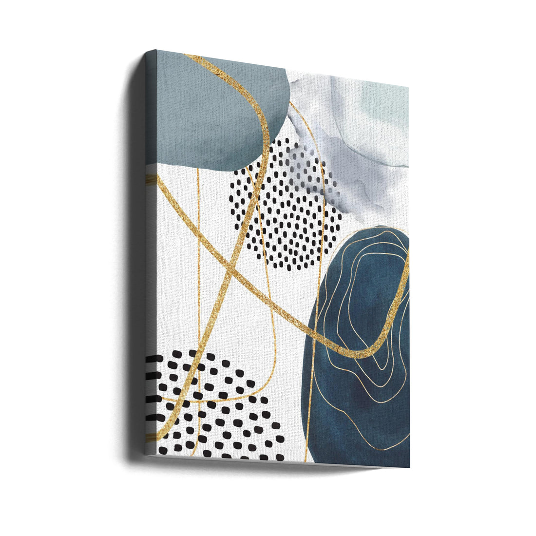 Shapley Blue by Sally Ann Moss | Abstract Blue Shapes, Large Canvas Wall Art Print | Artsy Earth