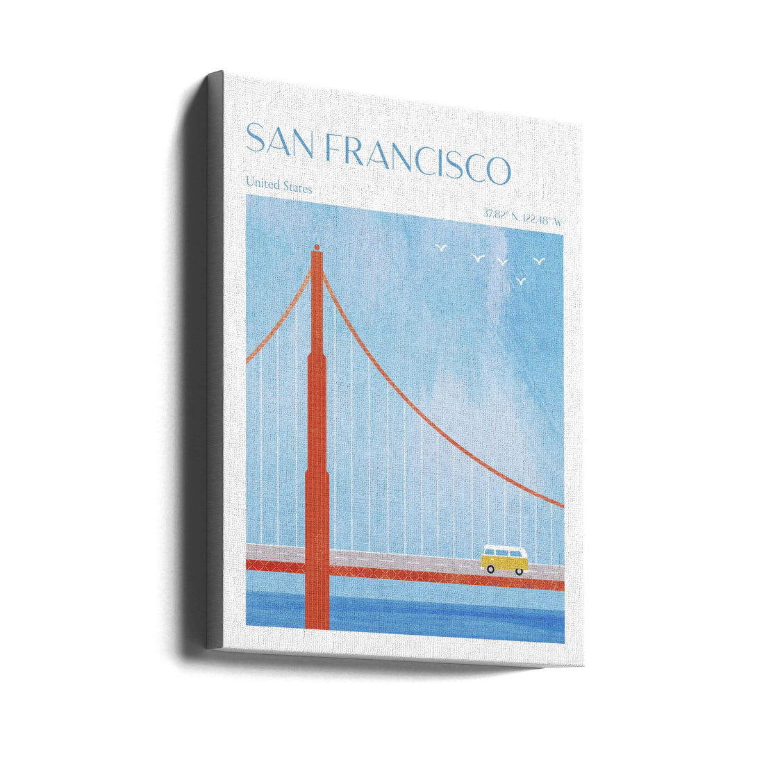 San Francisco Bridge by Longwayhome | Golden Gate America, Large Canvas Wall Art Print | Artsy Earth