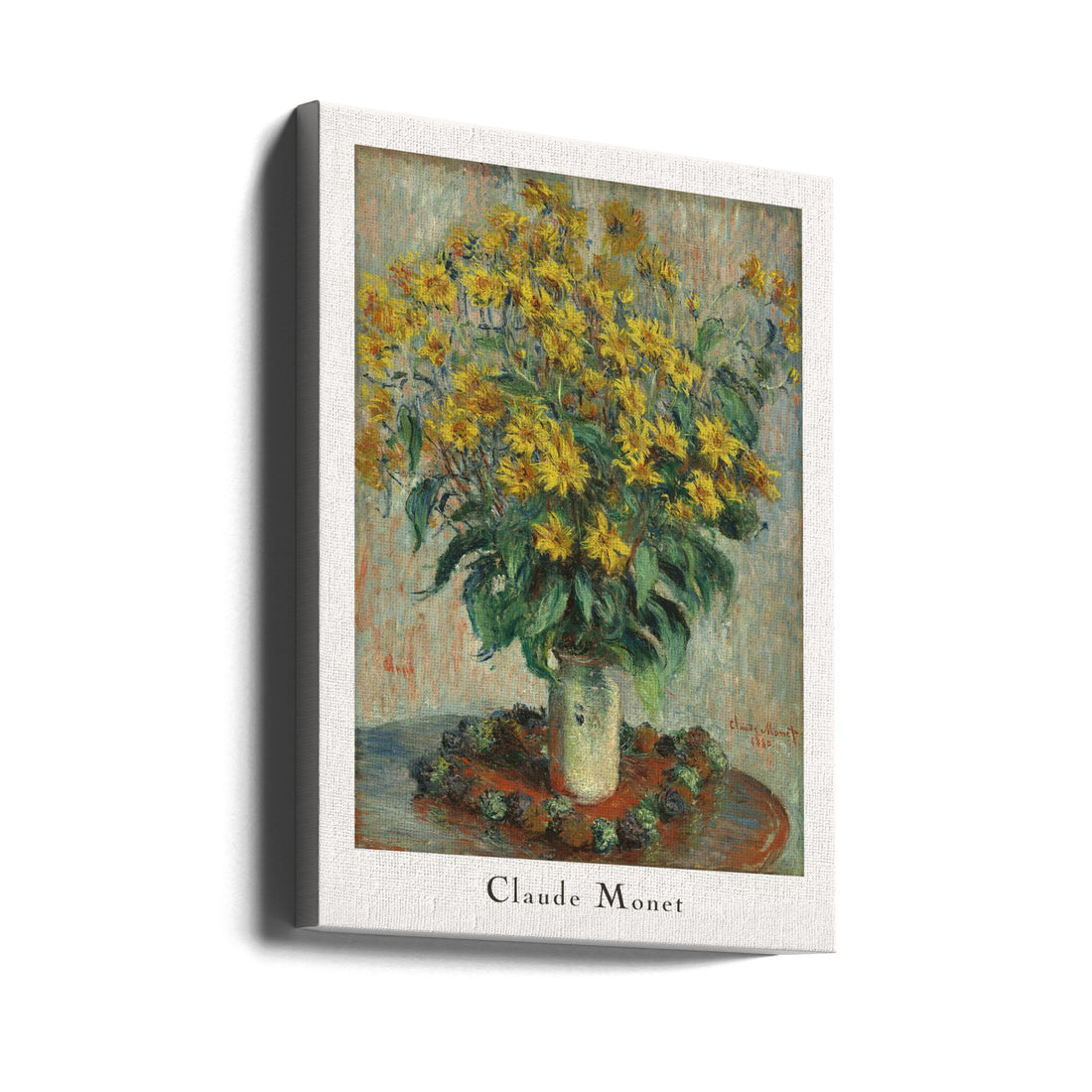 Jerusalem Artichoke Flowers by Claude Monet | Floral Still Life Painting, Large Canvas Wall Art Print | Artsy Earth