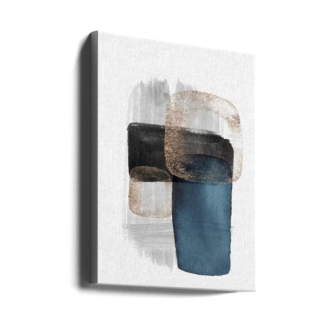 Night Blue Abstract by Sally Ann Moss | Abstract Brush Strokes, Large Canvas Wall Art Print | Artsy Earth