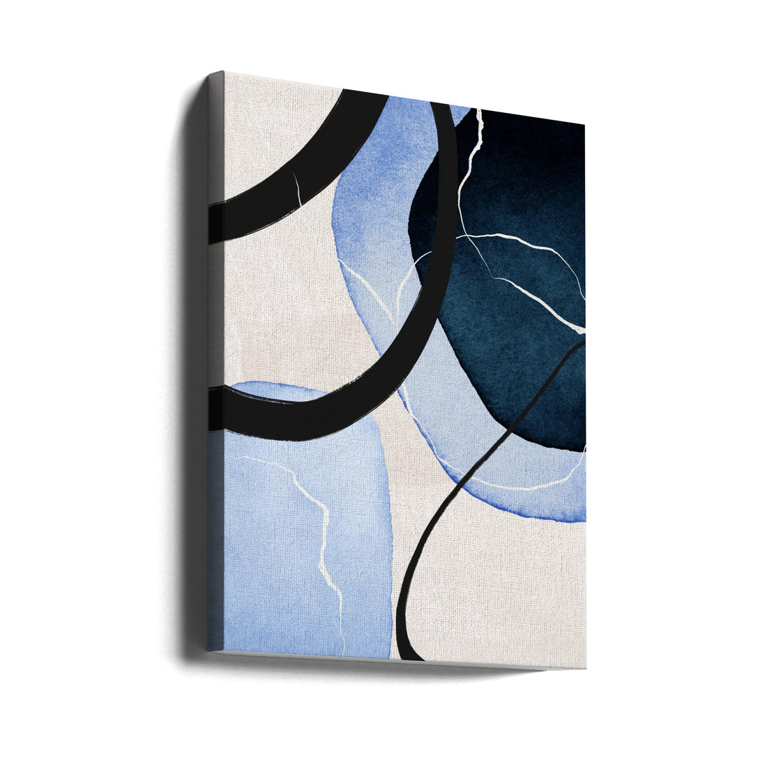 Shapley Blue by Sally Ann Moss | Abstract Blue Geometric, Large Canvas Wall Art Print | Artsy Earth