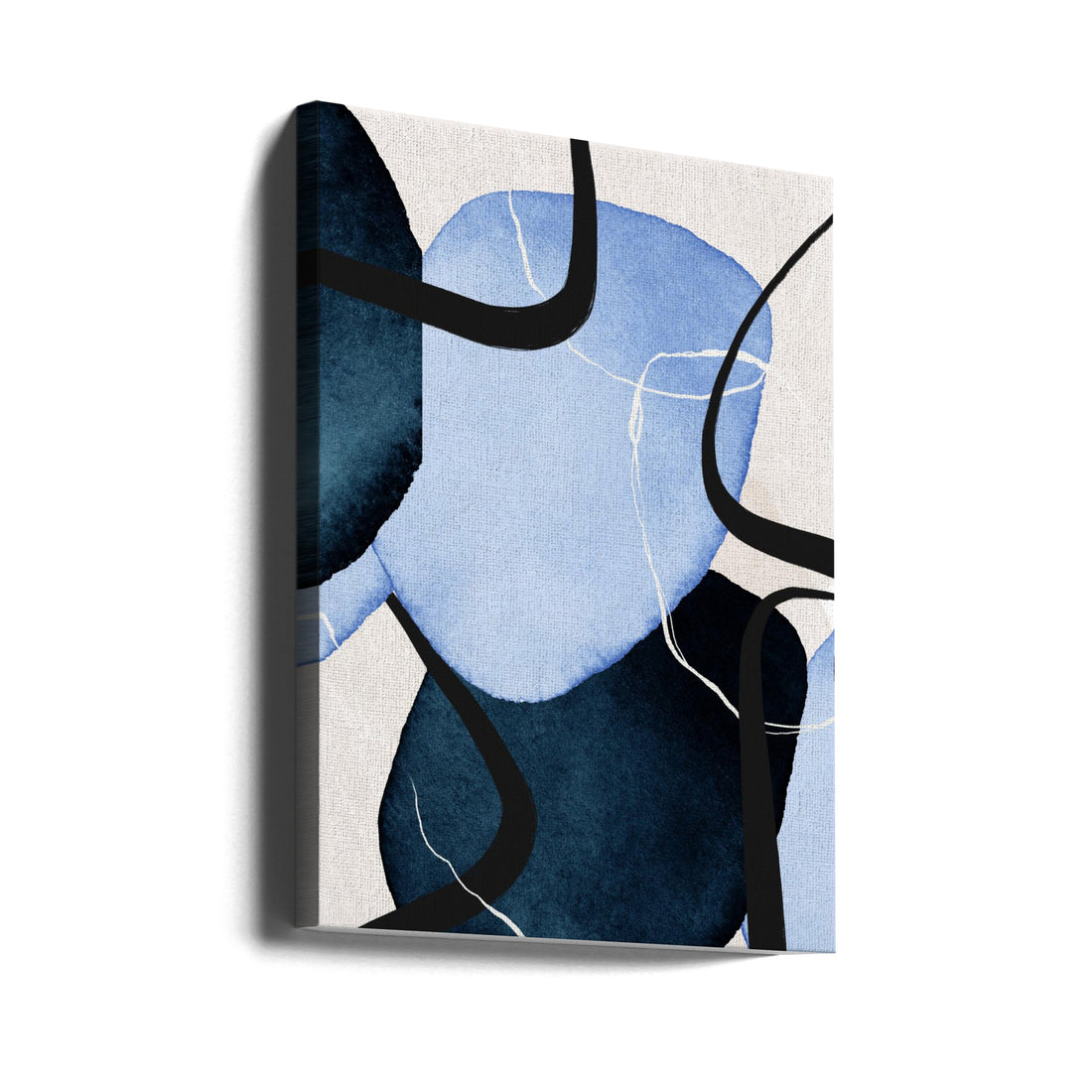 Shapley Blue by Sally Ann Moss | Abstract Blue Shapes, Large Canvas Wall Art Print | Artsy Earth