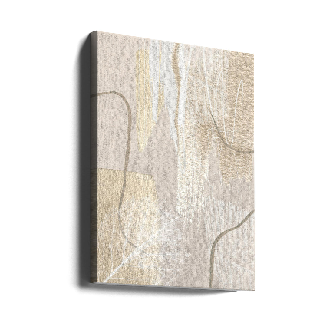 Calm Ivory by Sally Ann Moss | Abstract Line Art, Large Canvas Wall Art Print | Artsy Earth