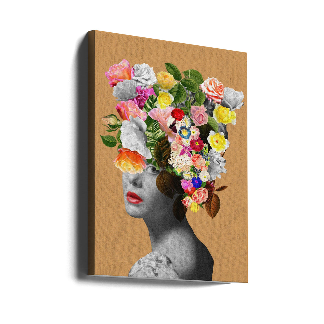 Floral Portrait by Frida Floral Studio | Botanical Surreal Beauty, Large Canvas Wall Art Print | Artsy Earth