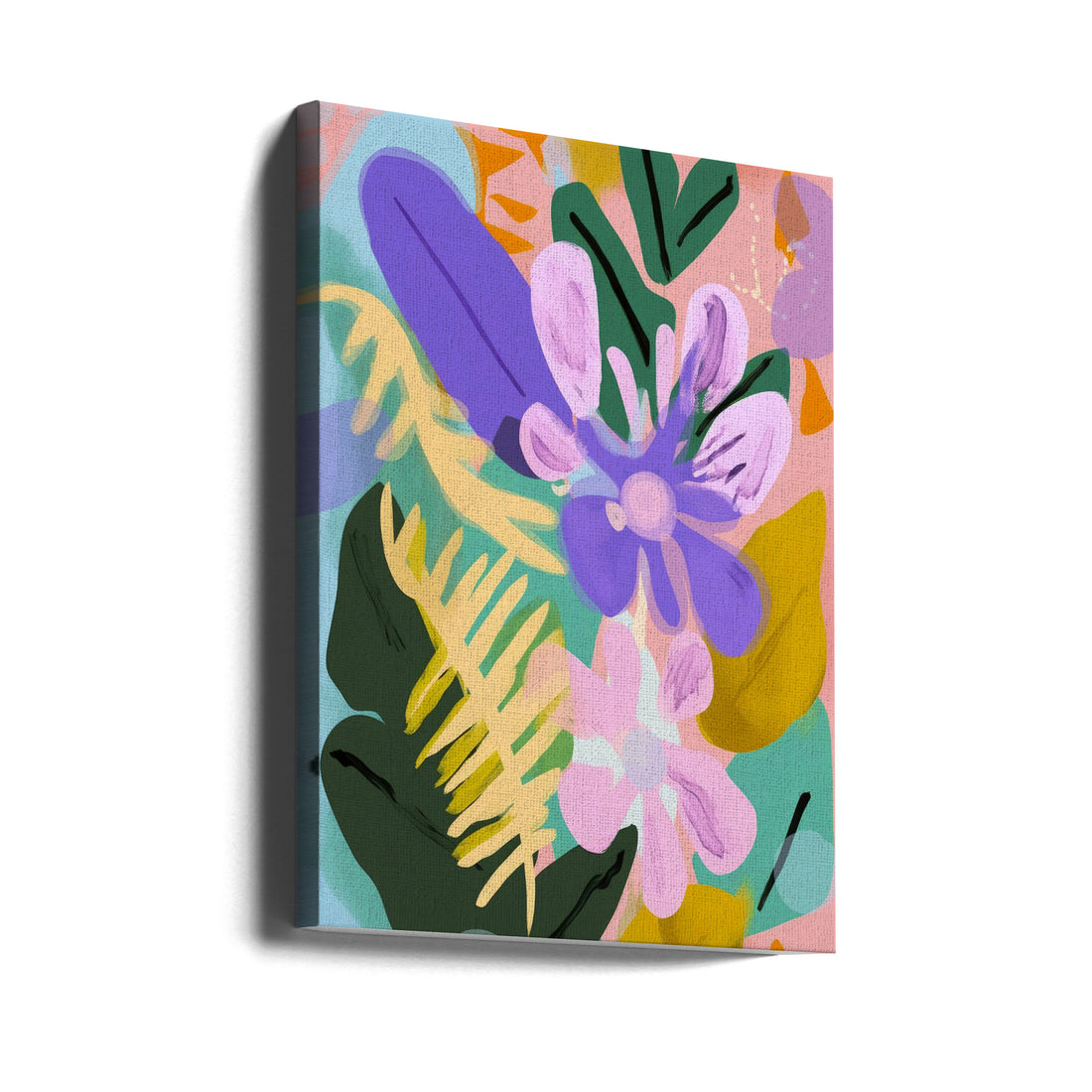 Spring Flowers by Treechild | Colorful Floral Pattern, Large Canvas Wall Art Print | Artsy Earth