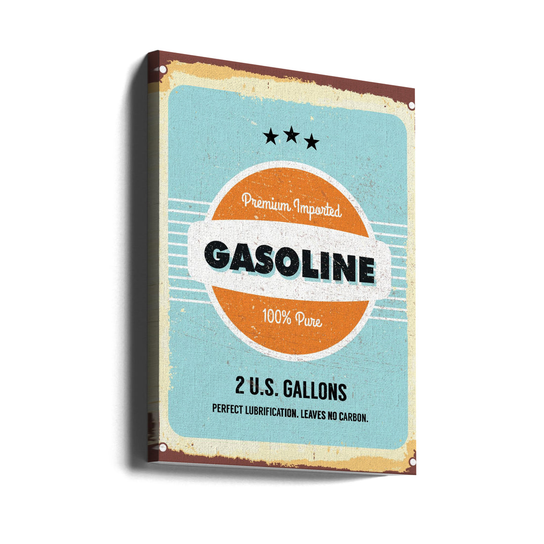 Vintage Gasoline Sign by Fadil Roze | American Retro Fuel, Large Canvas Wall Art Print | Artsy Earth