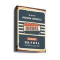 Diesel Original by Fadil Roze | Vintage American Fuel, Large Canvas Wall Art Print | Artsy Earth