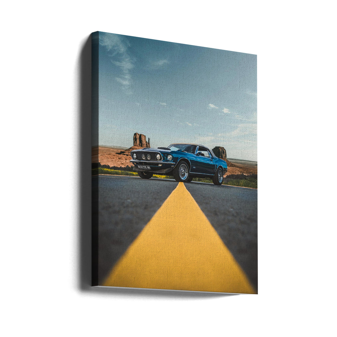 American Horsepower by Fadil Roze | Vintage Muscle Car, Large Canvas Wall Art Print | Artsy Earth