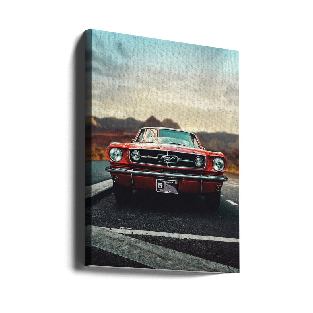 Vintage Car Love by Fadil Roze | Classic American Highway, Large Canvas Wall Art Print | Artsy Earth