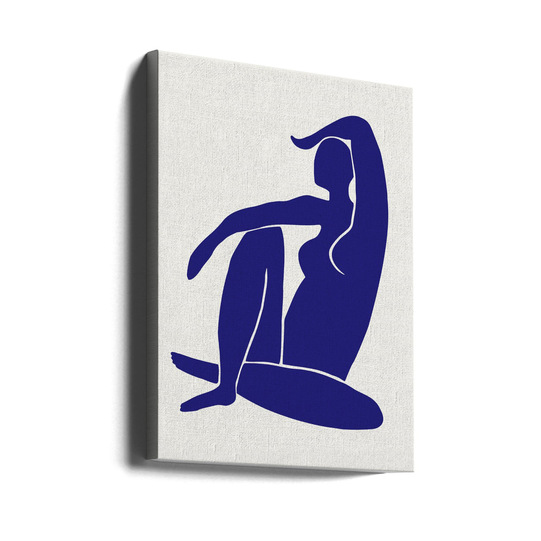 Blue Figure Art by Pictufy Studio Ii | Relaxing Female Figure, Large Canvas Wall Art Print | Artsy Earth