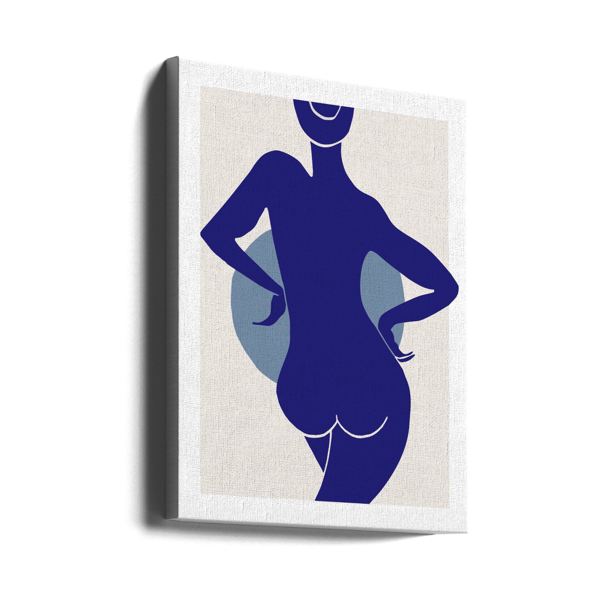 Blue Woman Figure by Pictufy Studio Ii | Abstract Female Bodyscape, Large Canvas Wall Art Print | Artsy Earth