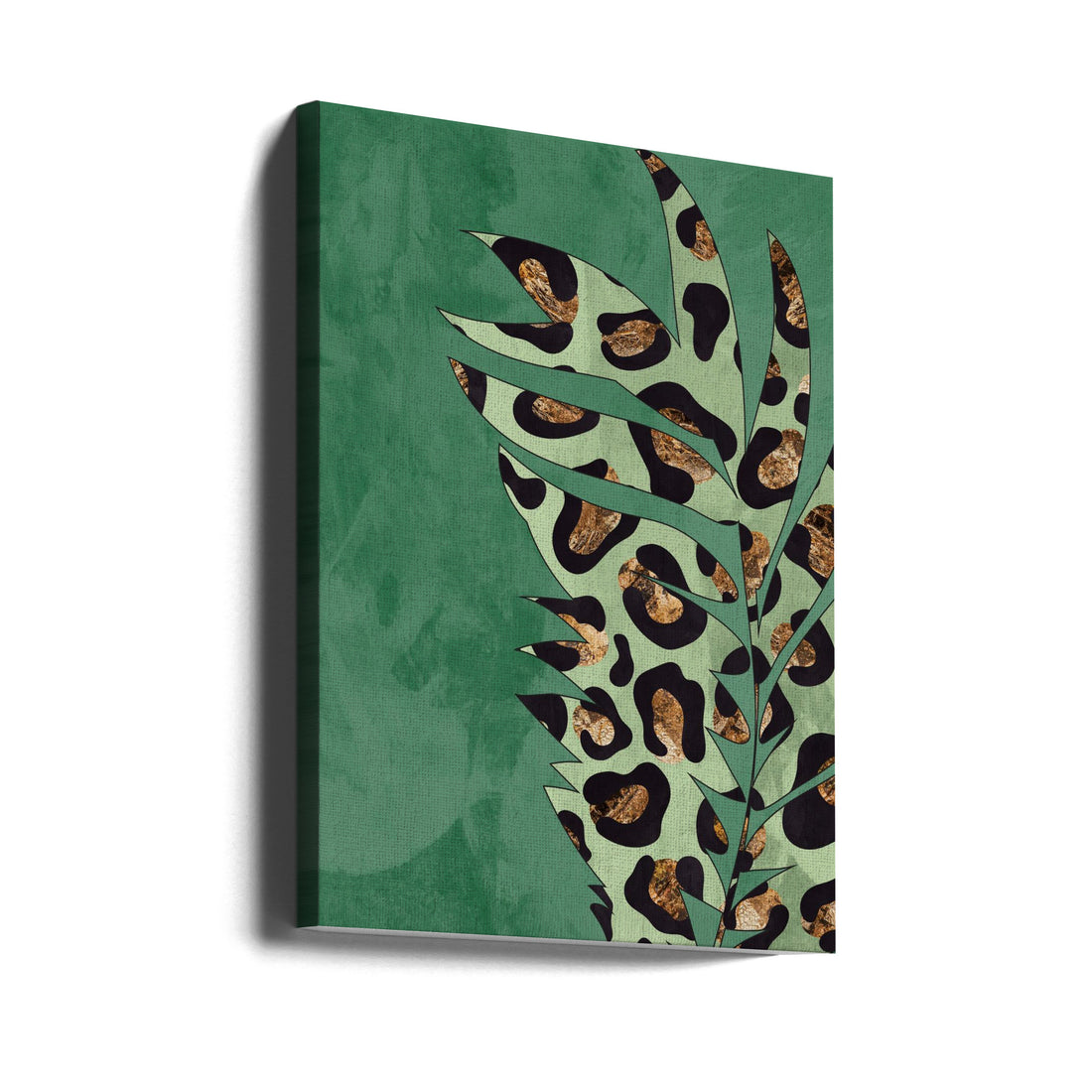 Green Leopard Palm by Sarah Manovski | Abstract Animal Print, Large Canvas Wall Art Print | Artsy Earth