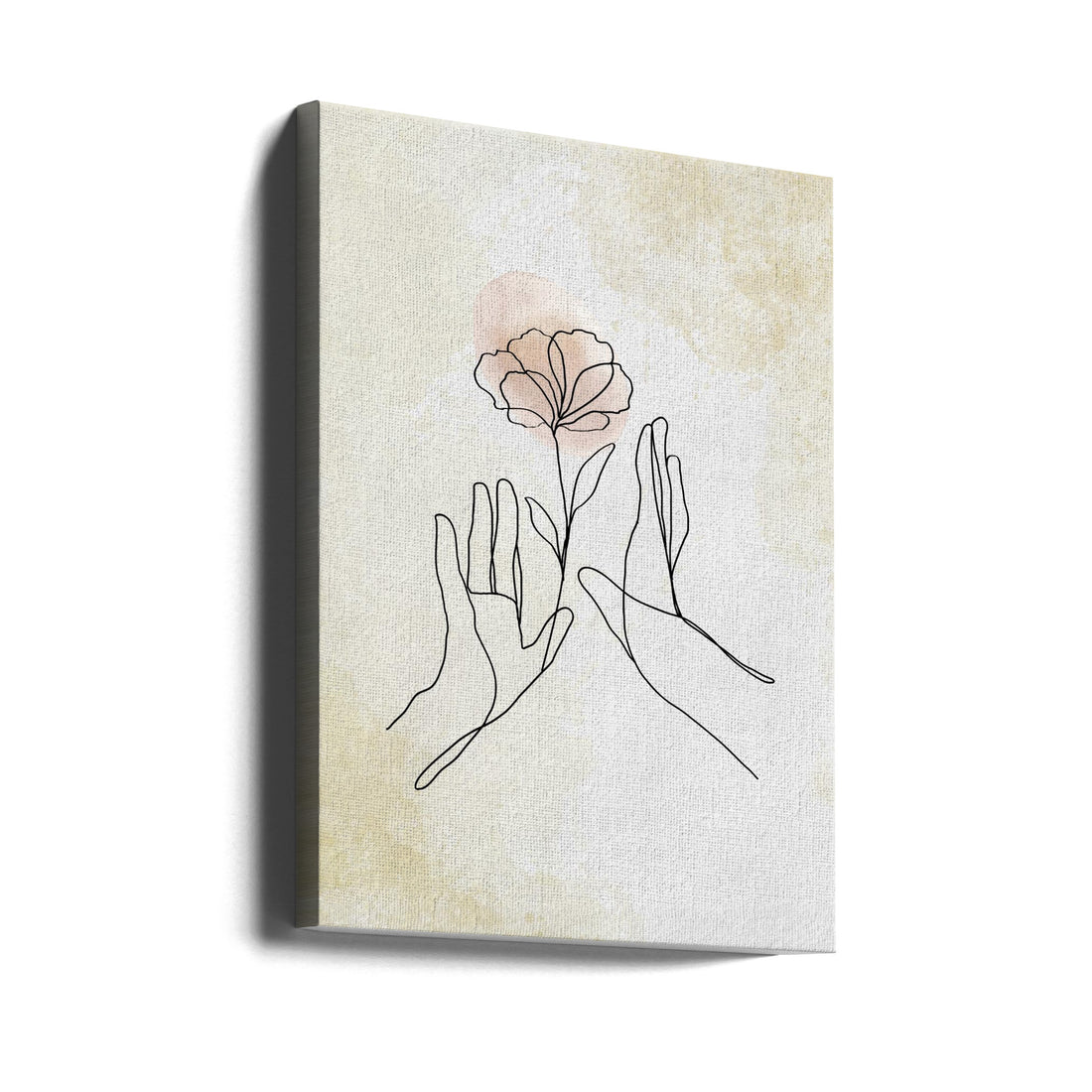 Floral Hands Art by Fadil Roze | Watercolor Line Drawing, Large Canvas Wall Art Print | Artsy Earth