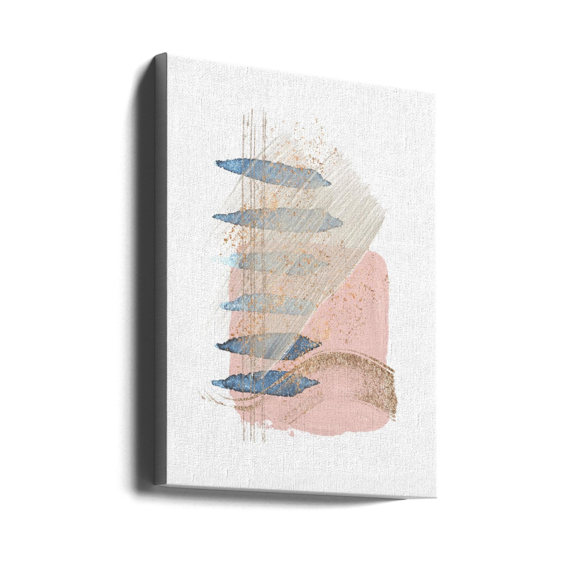 Soft Pink Blue by Sally Ann Moss | Abstract Pastel Shapes, Large Canvas Wall Art Print | Artsy Earth